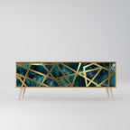 THE LABYRINTH OF GOLD Móvel de TV com 3 Portas em Efeito Carvalho