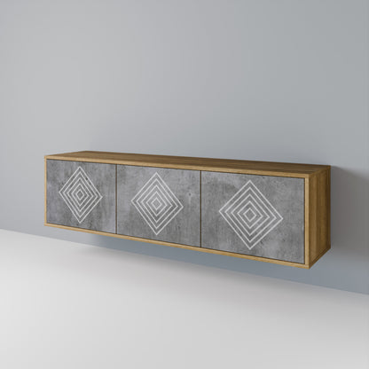POLYGONAL ARTISTRY Móvel de TV de 3 Portas