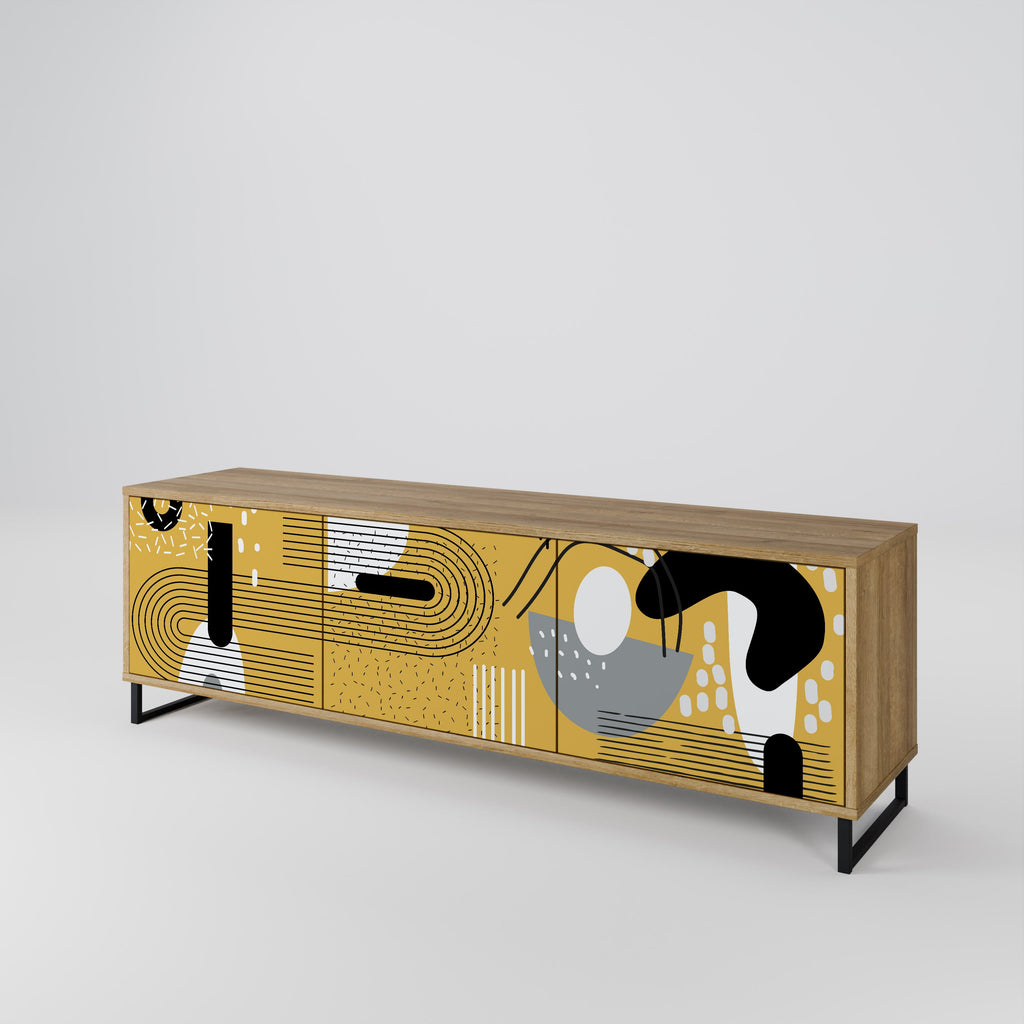 SHAPESHIFT SYMPHONY 3-Door TV Stand in Oak Effect