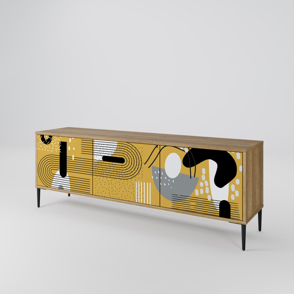 SHAPESHIFT SYMPHONY 3-Door TV Stand in Oak Effect