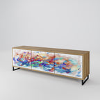 FINESSE MASH-UP Móvel de TV com 3 Portas em Efeito Carvalho