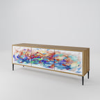 FINESSE MASH-UP Móvel de TV com 3 Portas em Efeito Carvalho