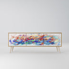 FINESSE MASH-UP Móvel de TV com 3 Portas em Efeito Carvalho