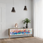 FINESSE MASH-UP Móvel de TV com 3 Portas em Efeito Carvalho