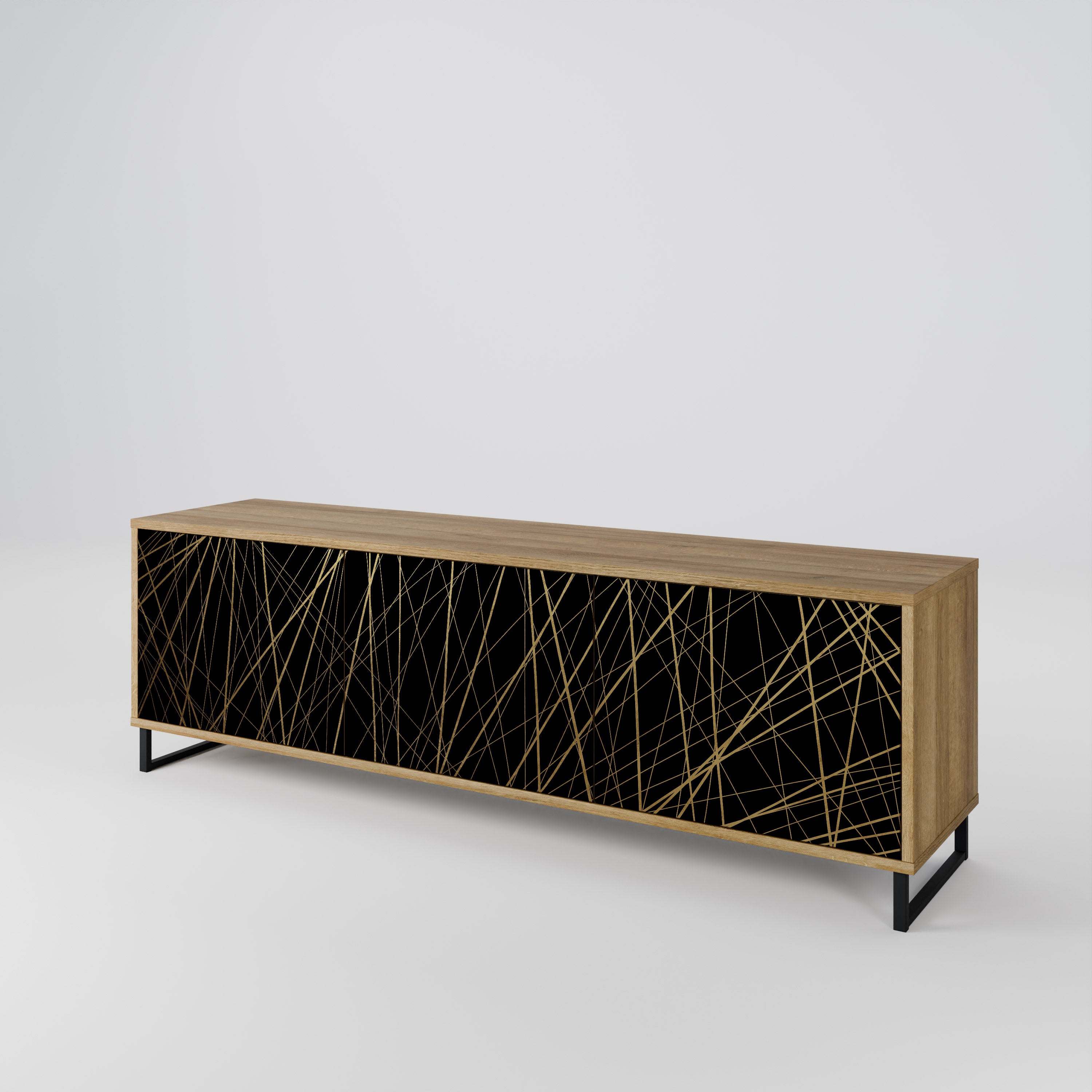 BRIGHT MESH 3-Door TV Cabinet
