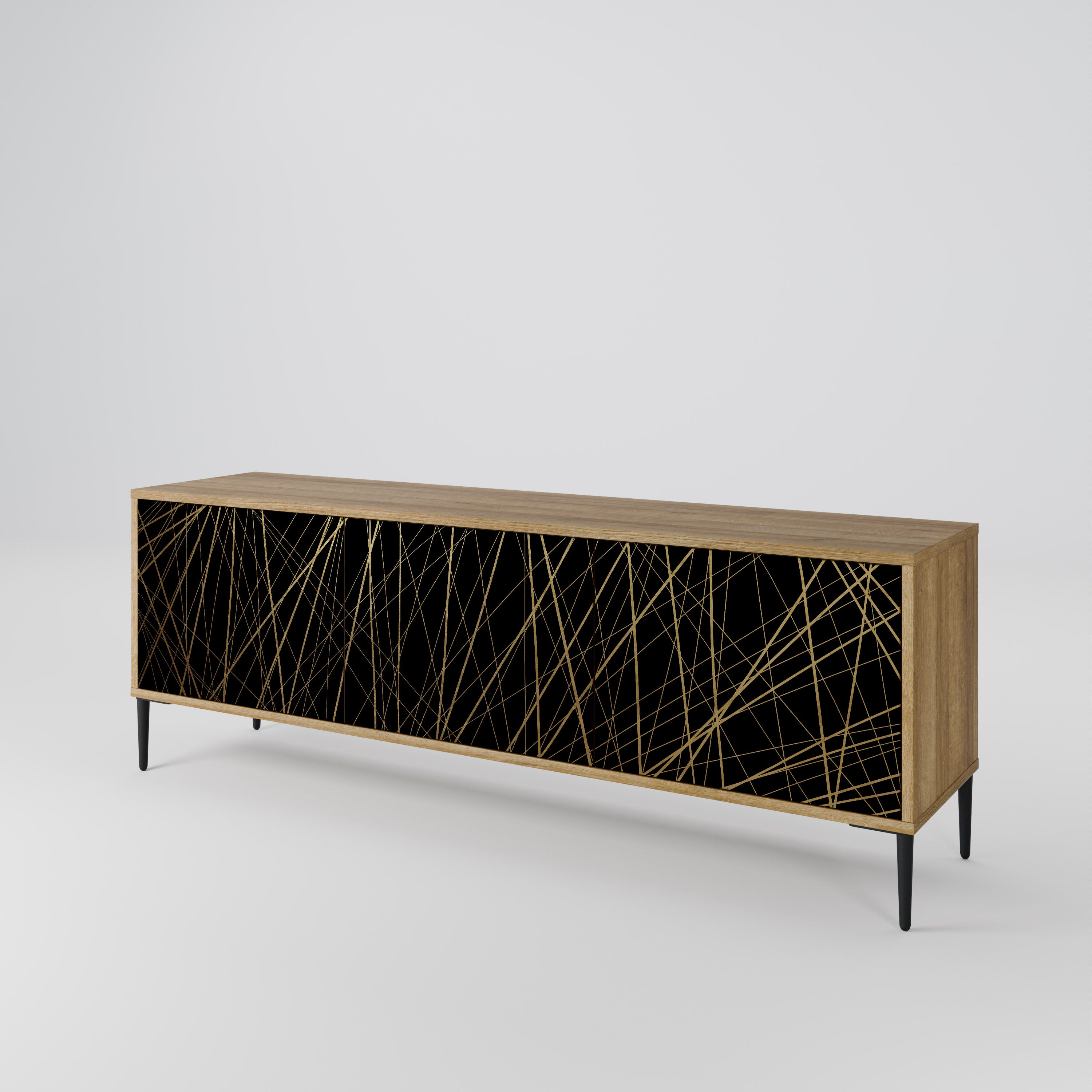 BRIGHT MESH 3-Door TV Cabinet