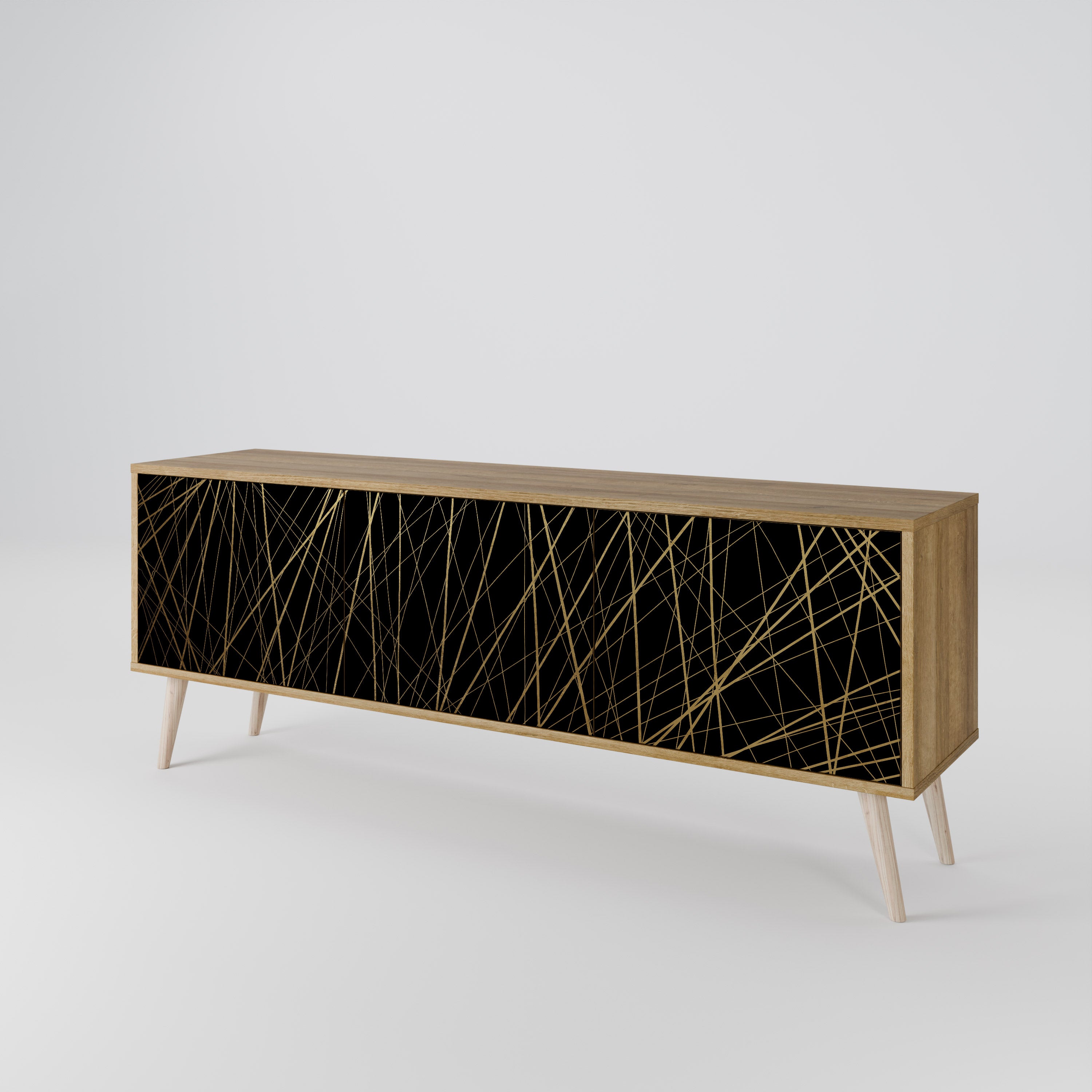 BRIGHT MESH 3-Door TV Cabinet