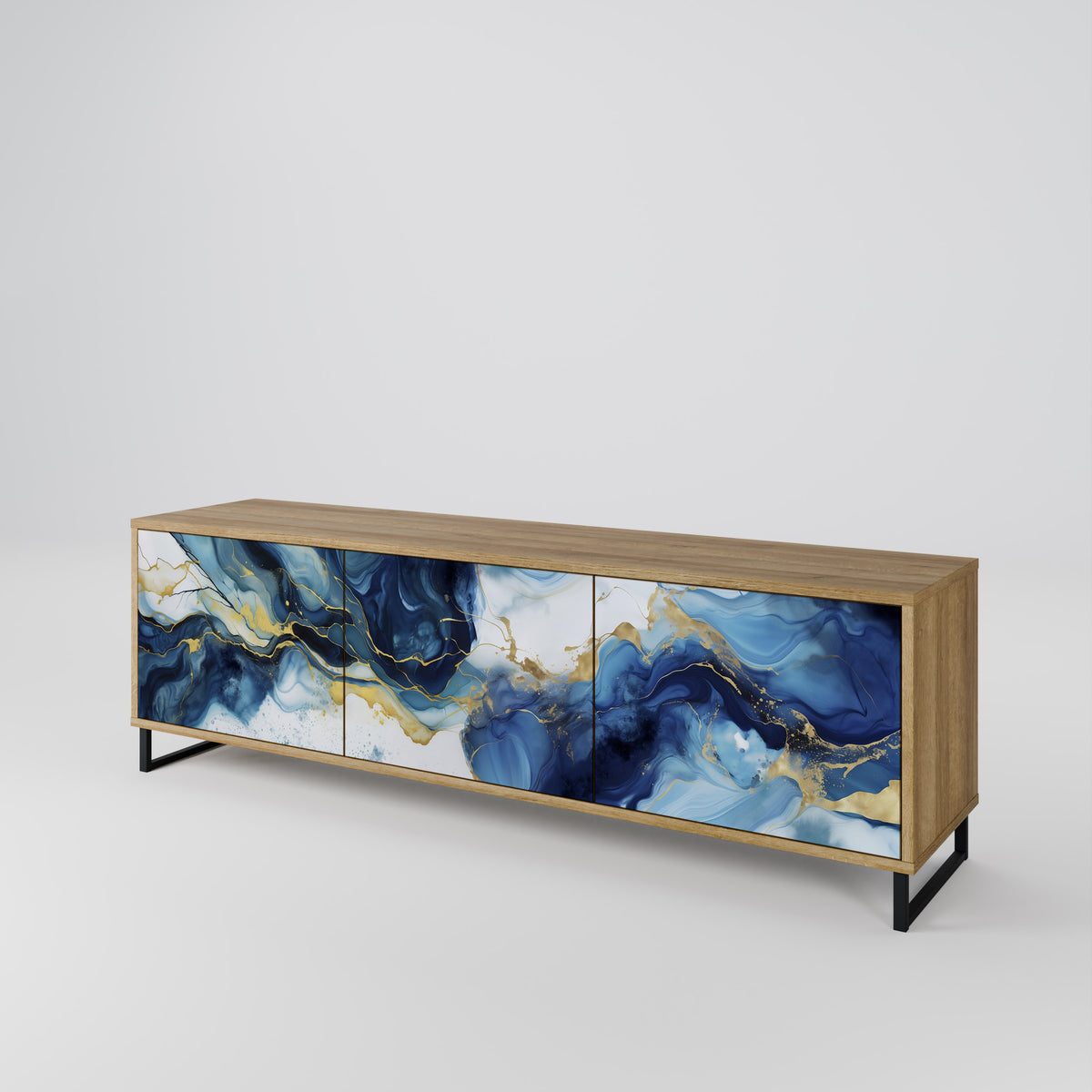 INKY MARBLE Móvel de TV de 3 Portas