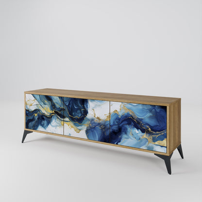 INKY MARBLE Móvel de TV de 3 Portas