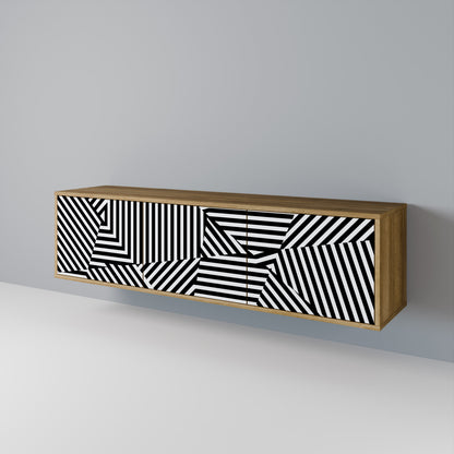 ILLUSIONARY LATTICE 3-Door TV Cabinet