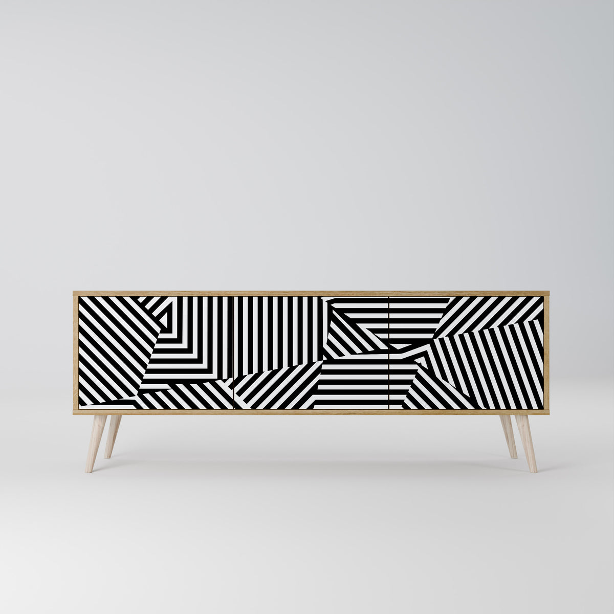 ILLUSIONARY LATTICE 3-Door TV Cabinet