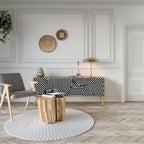 ILLUSIONARY LATTICE Móvel de TV com 3 Portas em Efeito Carvalho