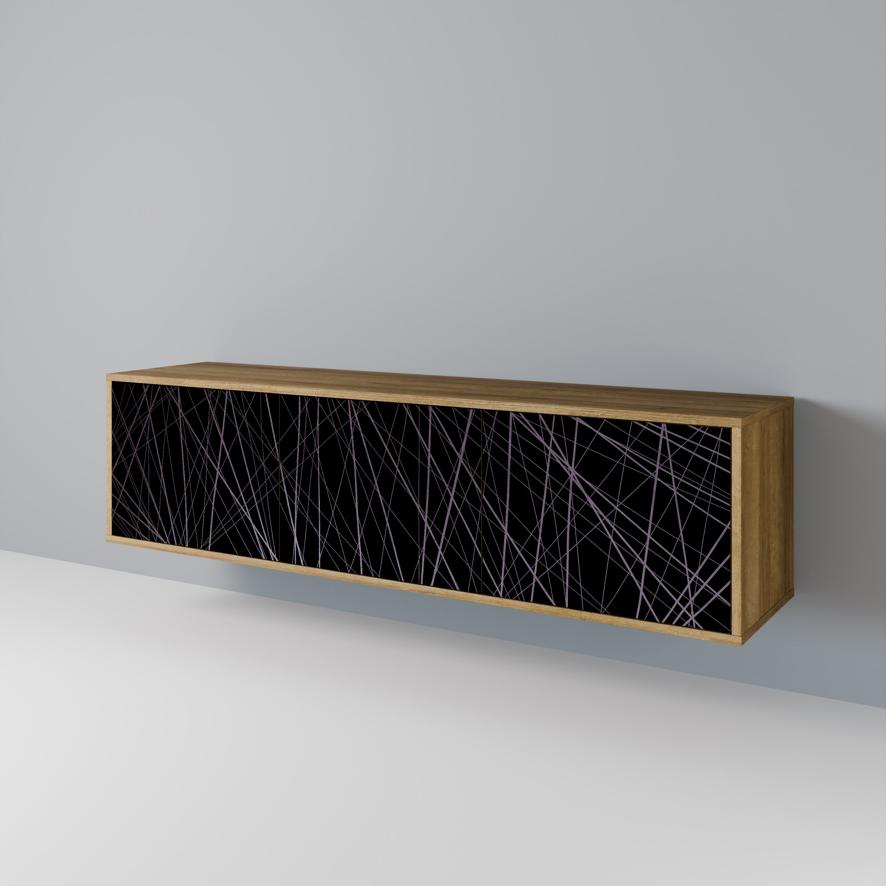 SHIMMER SPIDERGRAM Móvel de TV com 3 Portas em Efeito Carvalho