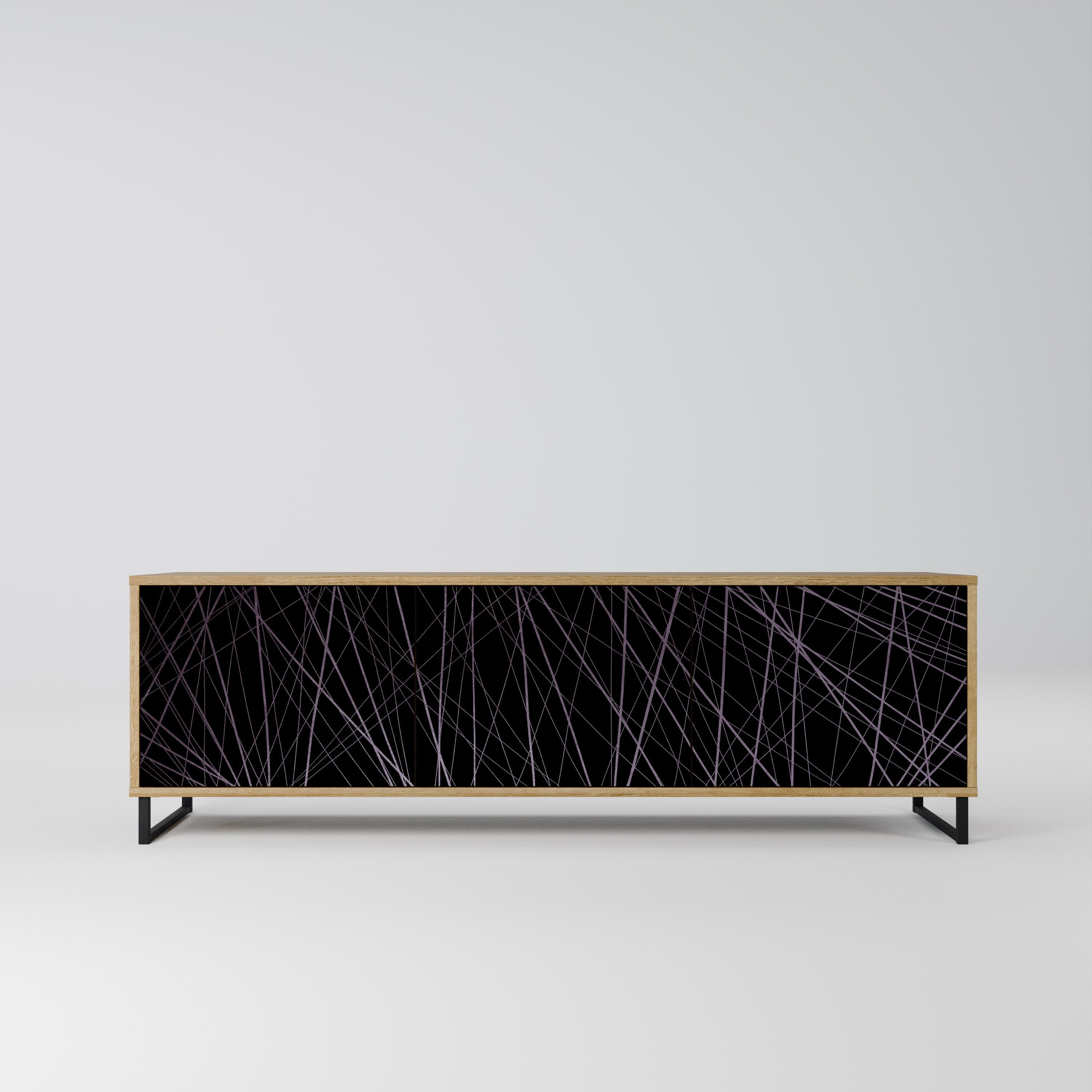 SHIMMER SPIDERGRAM Móvel de TV com 3 Portas em Efeito Carvalho