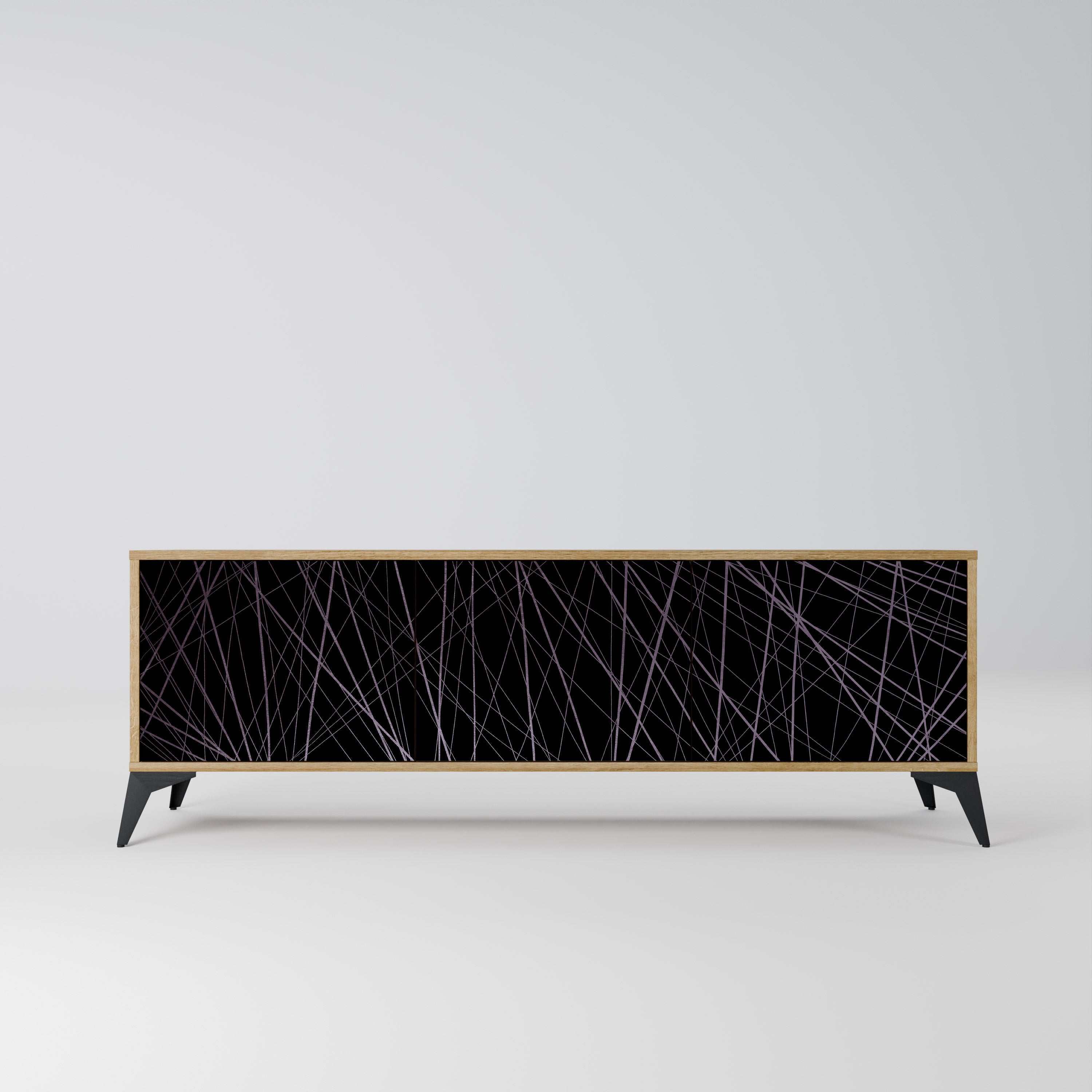 SHIMMER SPIDERGRAM Móvel de TV com 3 Portas em Efeito Carvalho