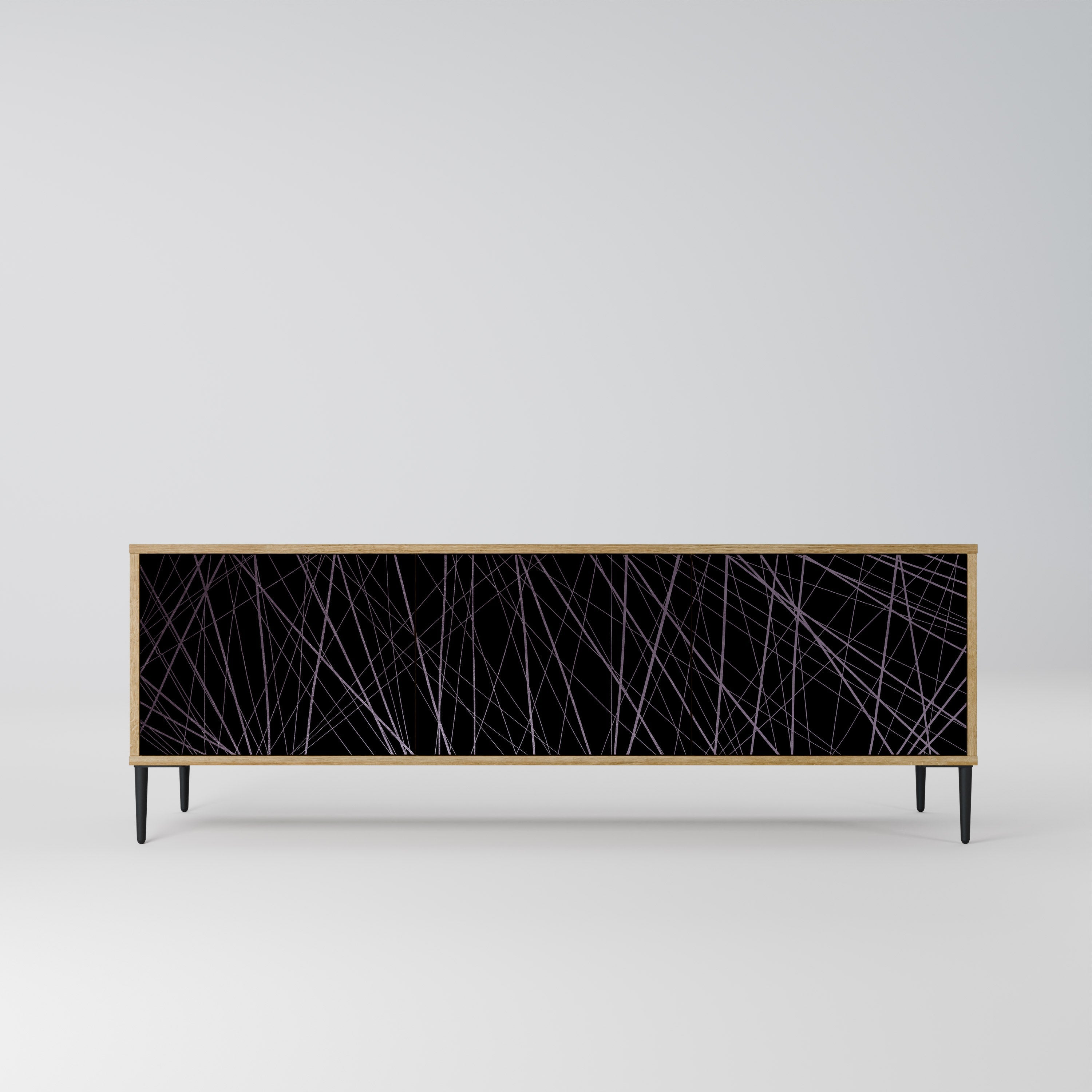 SHIMMER SPIDERGRAM Móvel de TV com 3 Portas em Efeito Carvalho