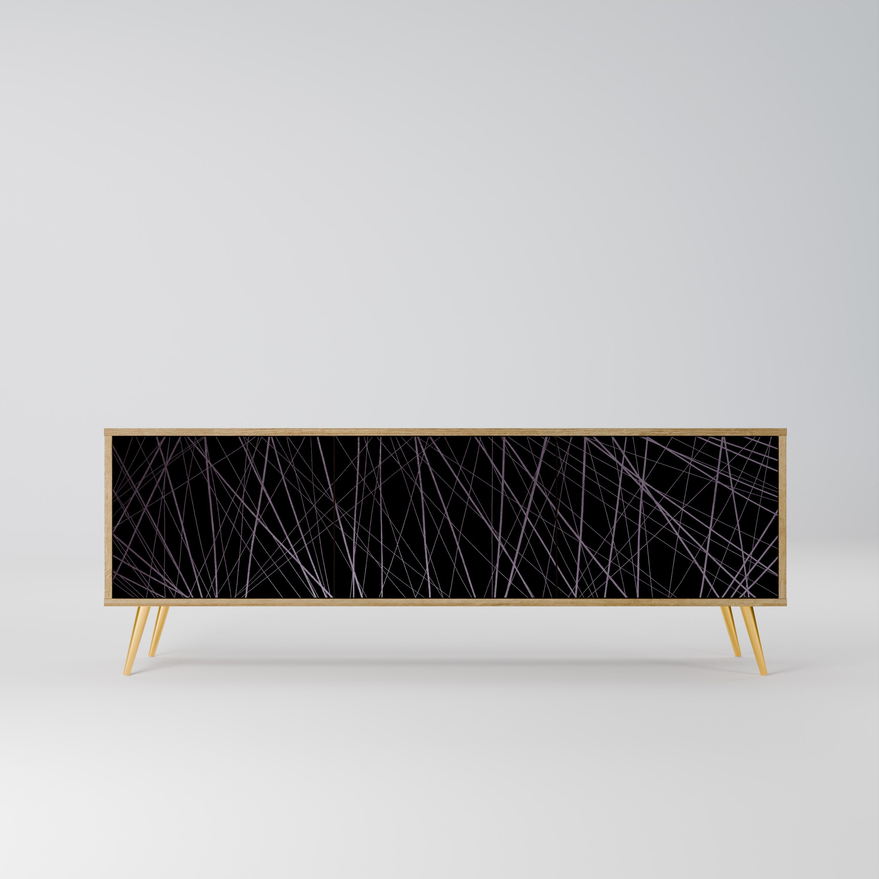 SHIMMER SPIDERGRAM Móvel de TV com 3 Portas em Efeito Carvalho