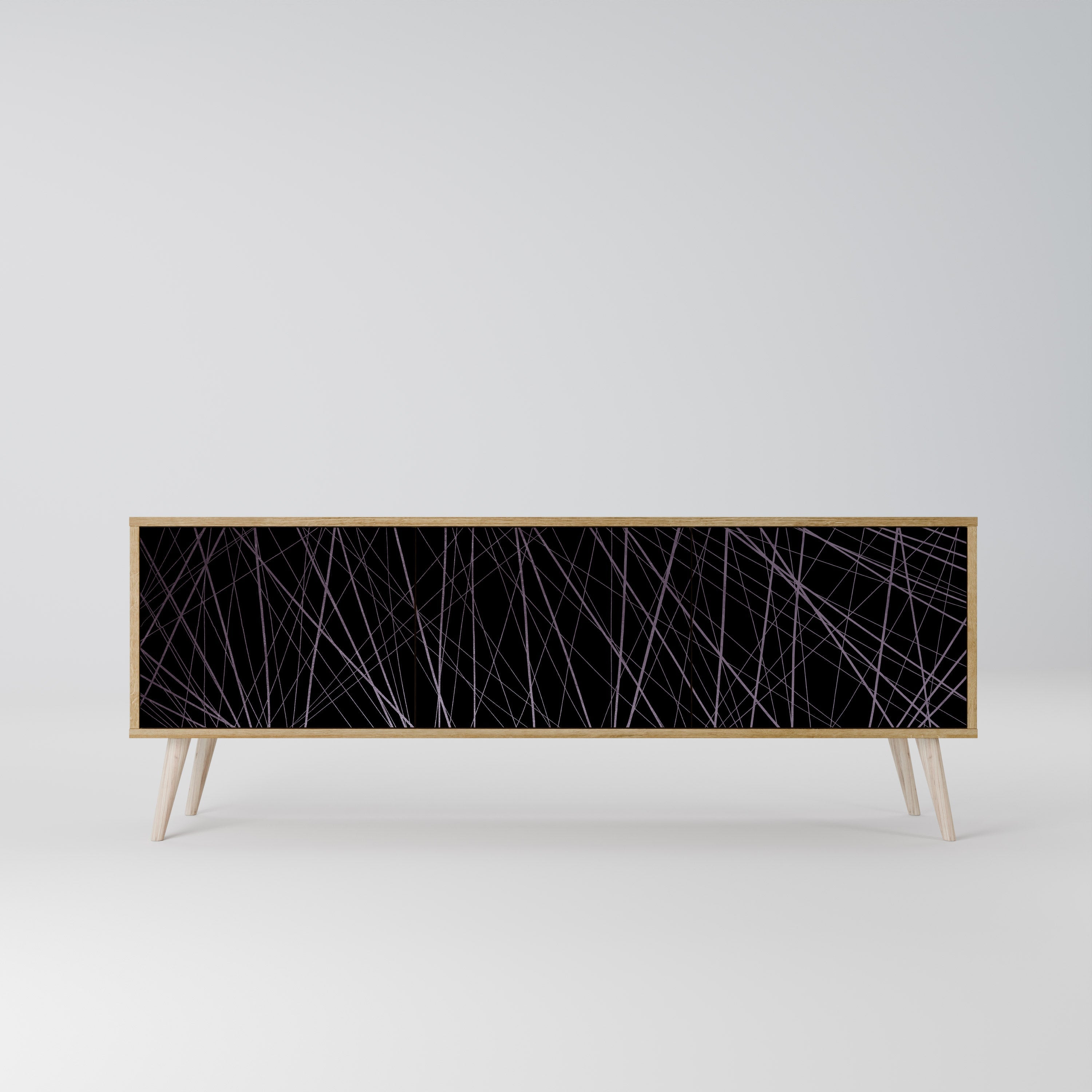 SHIMMER SPIDERGRAM Móvel de TV com 3 Portas em Efeito Carvalho