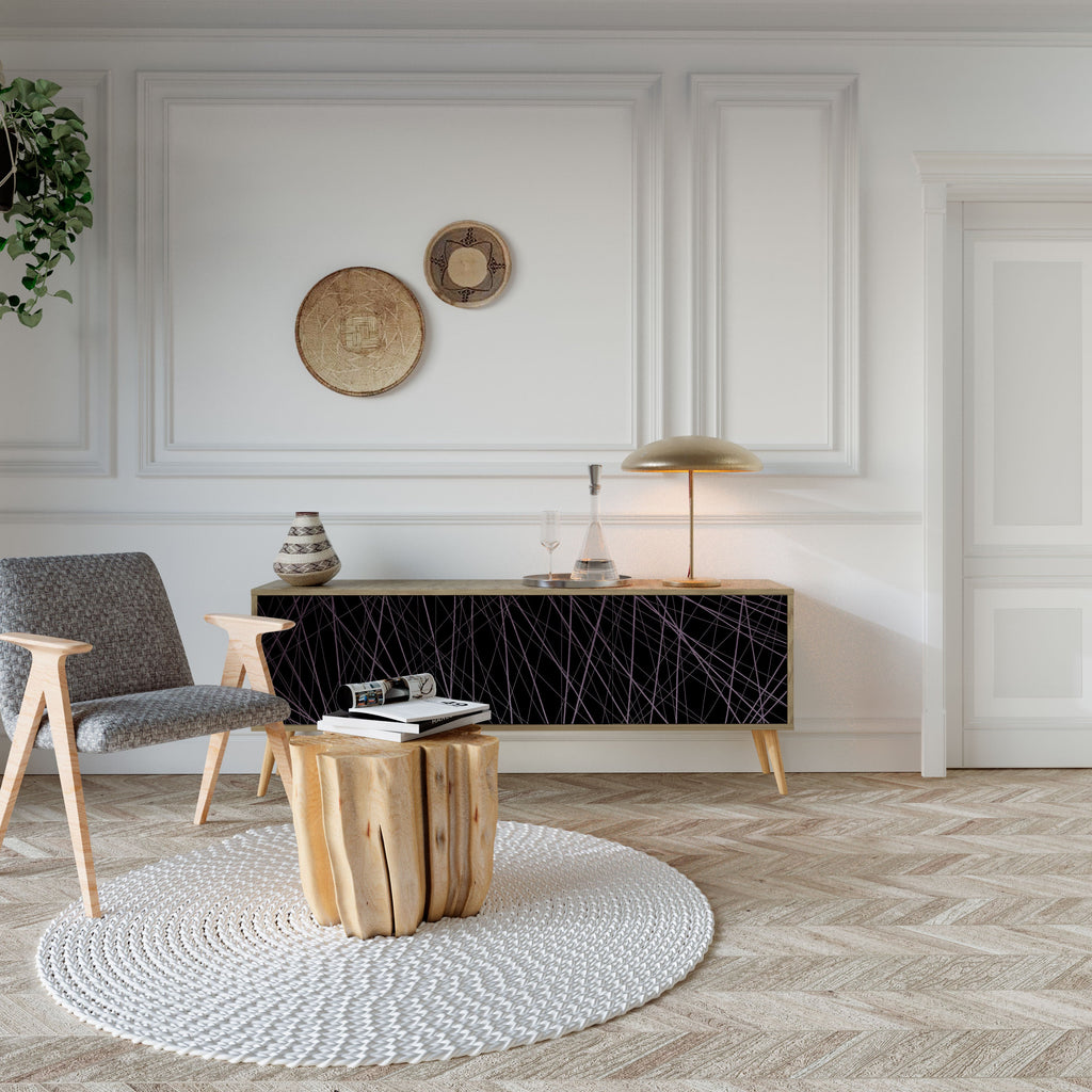 SHIMMER SPIDERGRAM Móvel de TV com 3 Portas em Efeito Carvalho