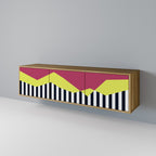 PIANO FANTASY Móvel de TV com 3 Portas em Efeito Carvalho