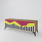 PIANO FANTASY Móvel de TV com 3 Portas em Efeito Carvalho