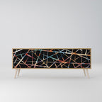 POLYGON VERVE Móvel de TV com 3 Portas em Efeito Carvalho