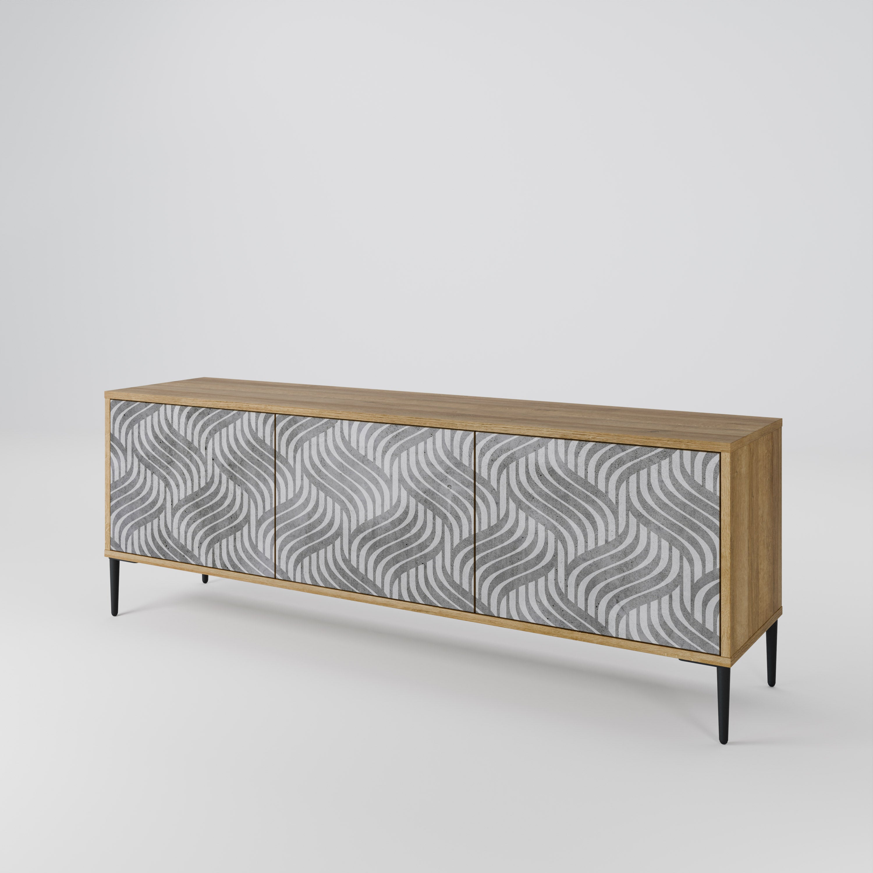 CONCRETE MOVEMENT 3-Door TV Cabinet