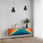 PRISM CONCUSSION Móvel de TV com 3 Portas em Efeito Carvalho