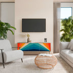 PRISM CONCUSSION Móvel de TV com 3 Portas em Efeito Carvalho