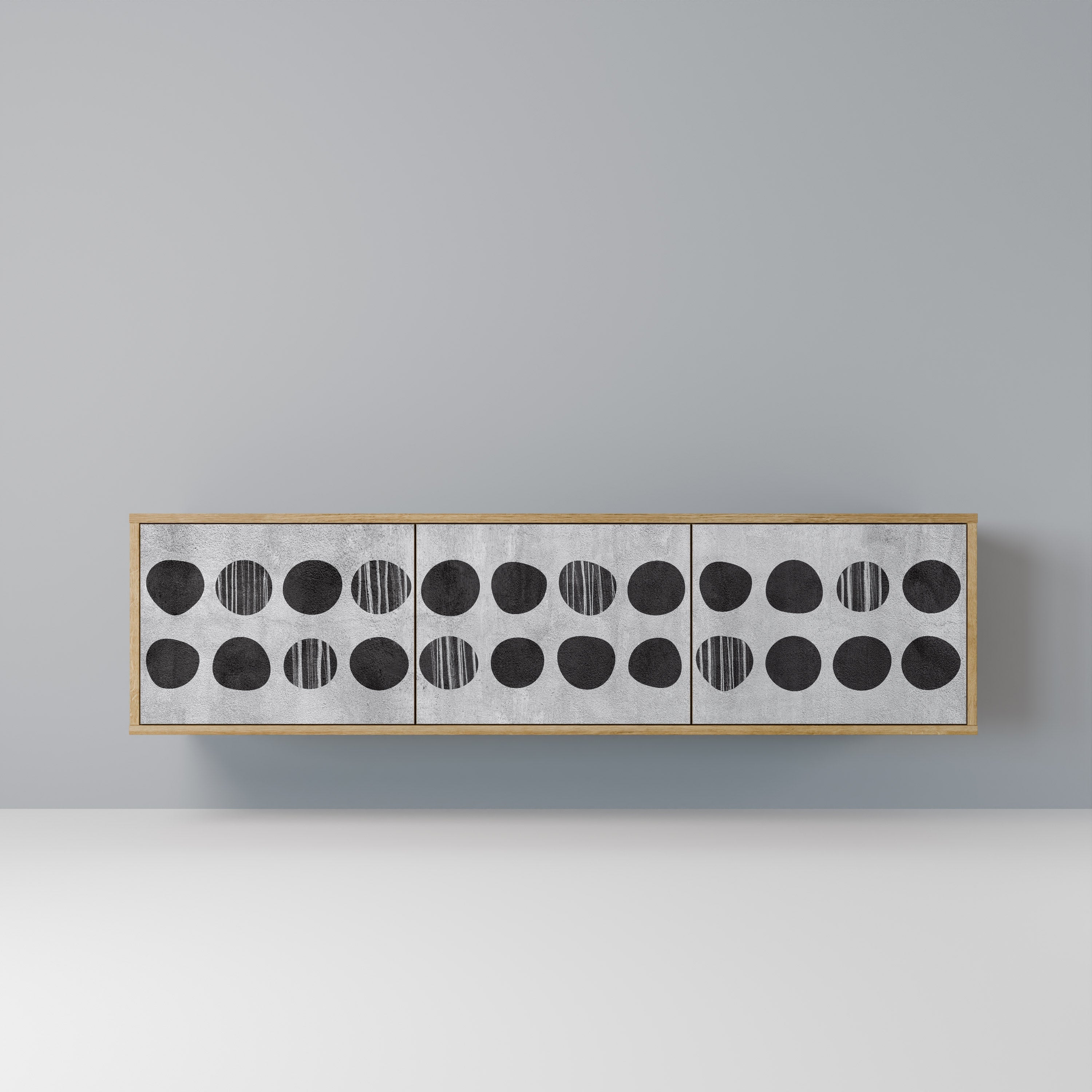 GHOSTLY GRADIENTS Móvel de TV com 3 Portas em Efeito Carvalho