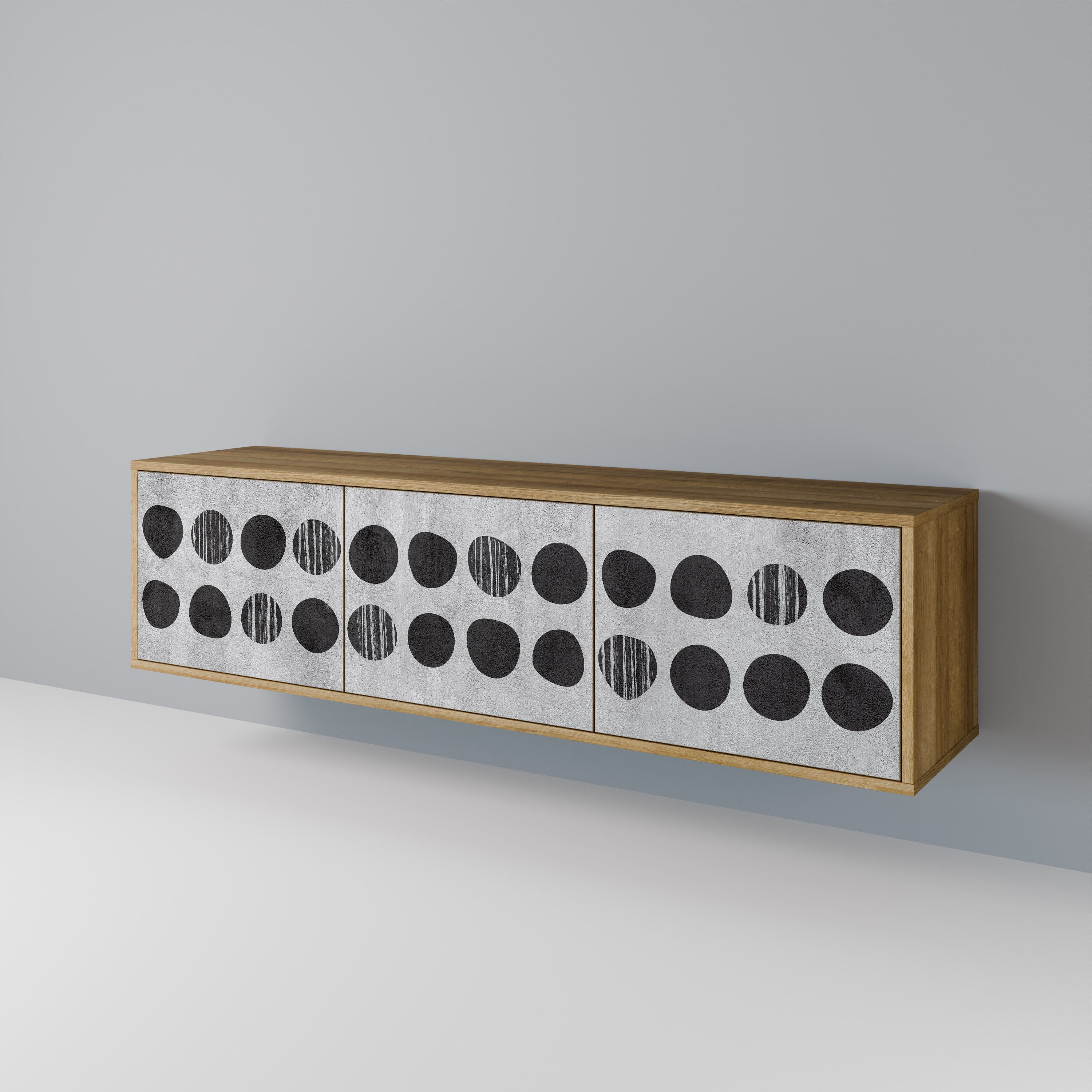 GHOSTLY GRADIENTS Móvel de TV com 3 Portas em Efeito Carvalho