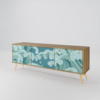 ASIAN SWAY Móvel de TV com 3 Portas em Efeito Carvalho