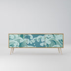 ASIAN SWAY Móvel de TV com 3 Portas em Efeito Carvalho