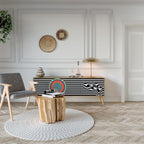 SPECTRA SHOWCASE Móvel de TV com 3 Portas em Efeito Carvalho