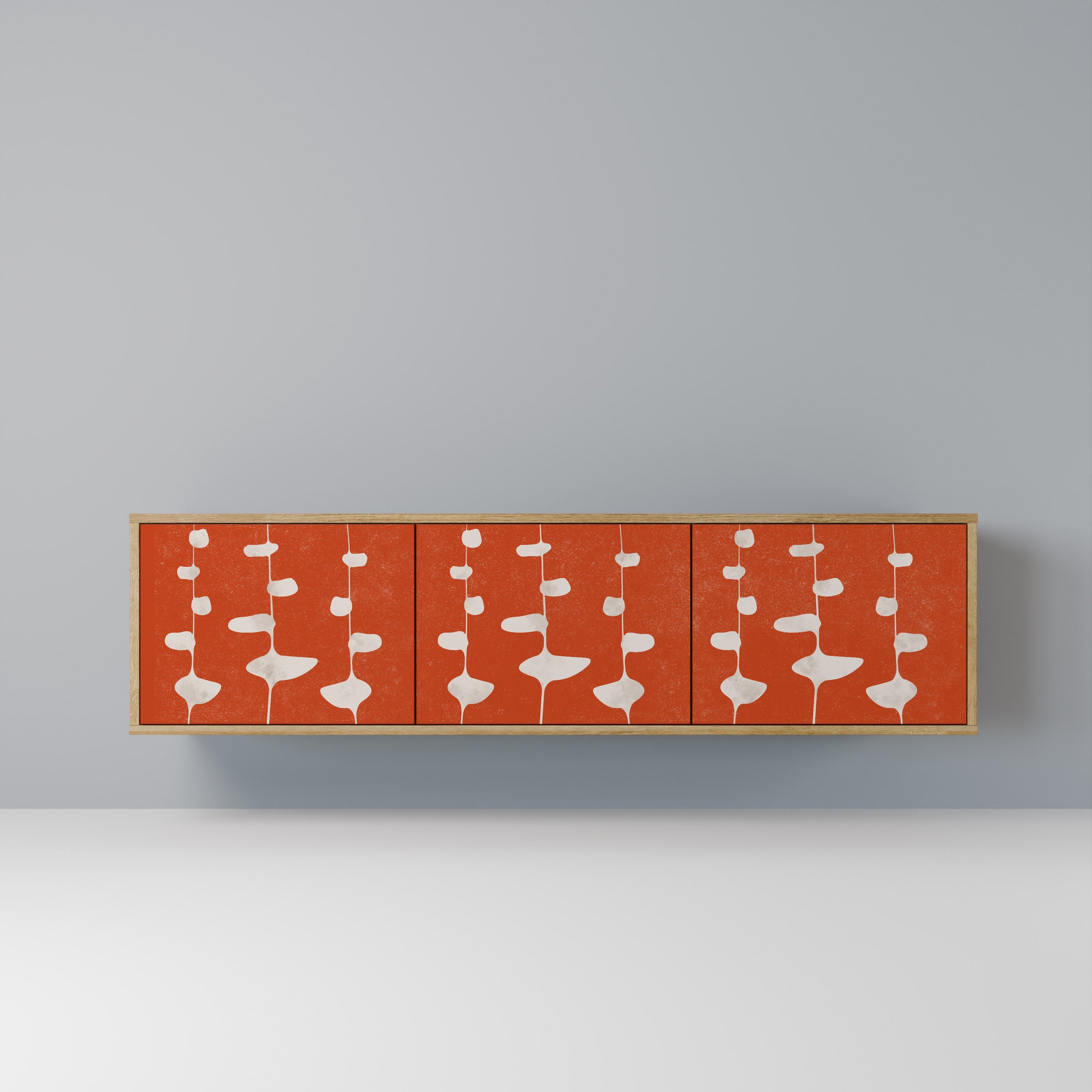 COURAGE MOLD Móvel de TV com 3 Portas em Efeito Carvalho