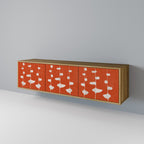 COURAGE MOLD Móvel de TV com 3 Portas em Efeito Carvalho