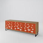 COURAGE MOLD Móvel de TV com 3 Portas em Efeito Carvalho