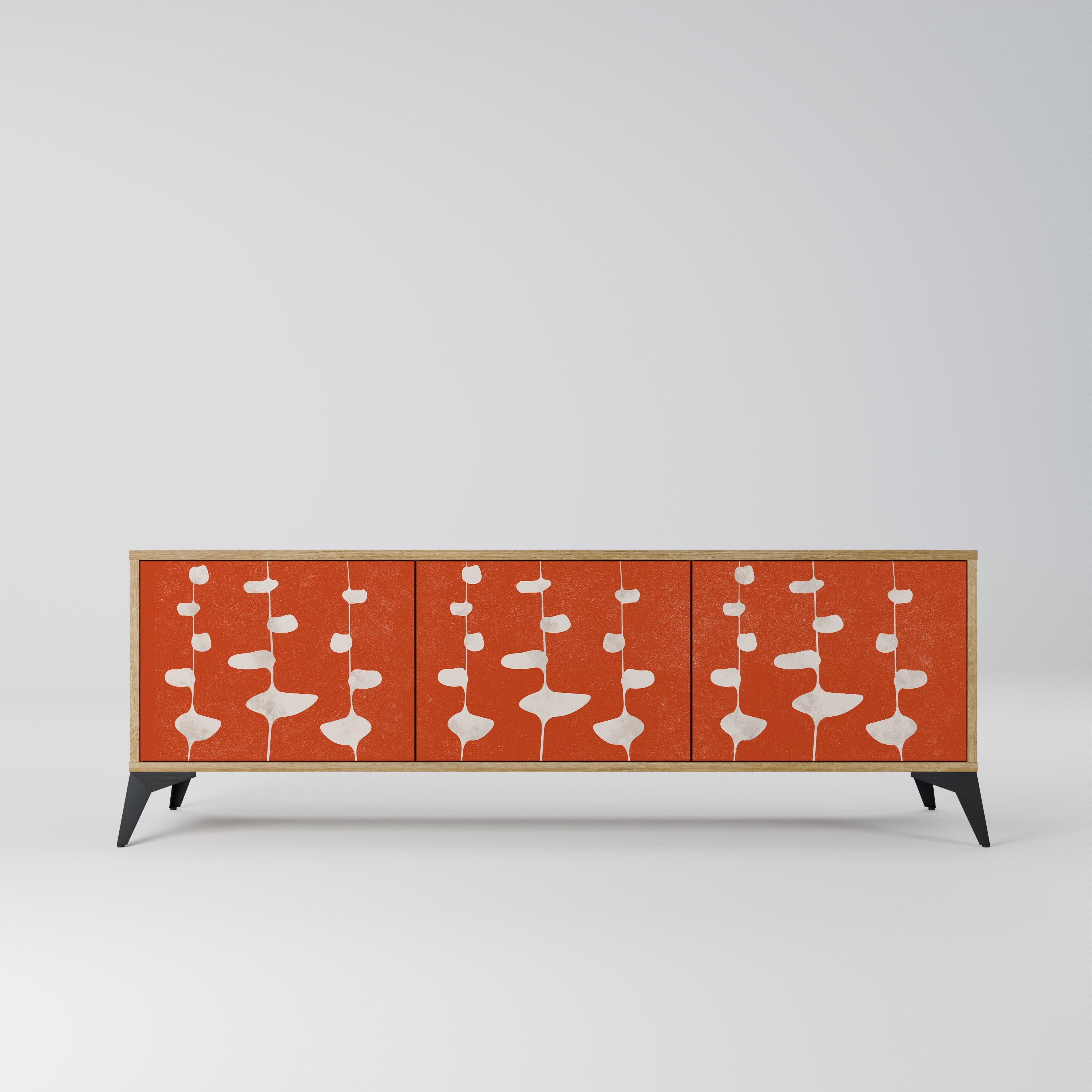 COURAGE MOLD Móvel de TV com 3 Portas em Efeito Carvalho