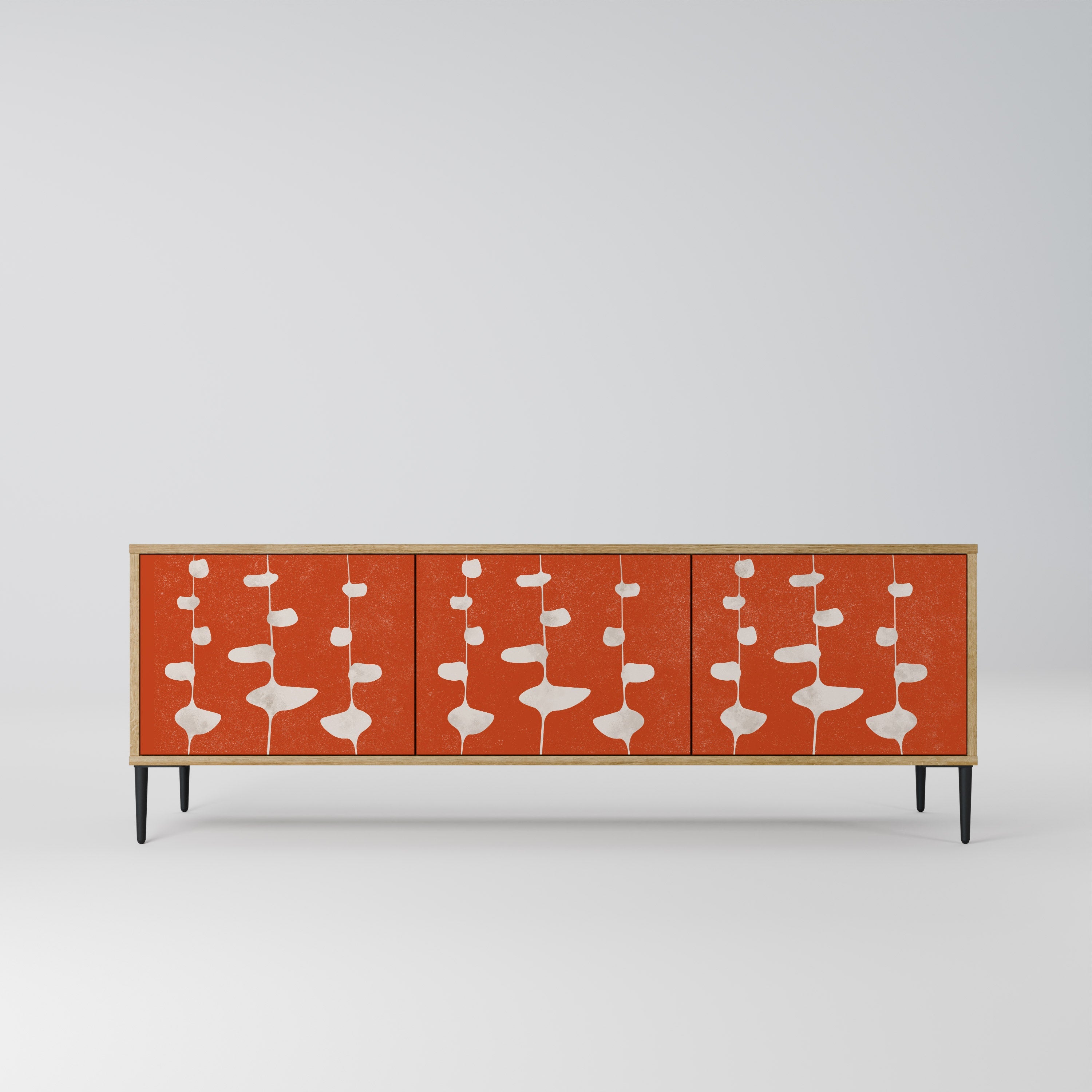 COURAGE MOLD Móvel de TV com 3 Portas em Efeito Carvalho