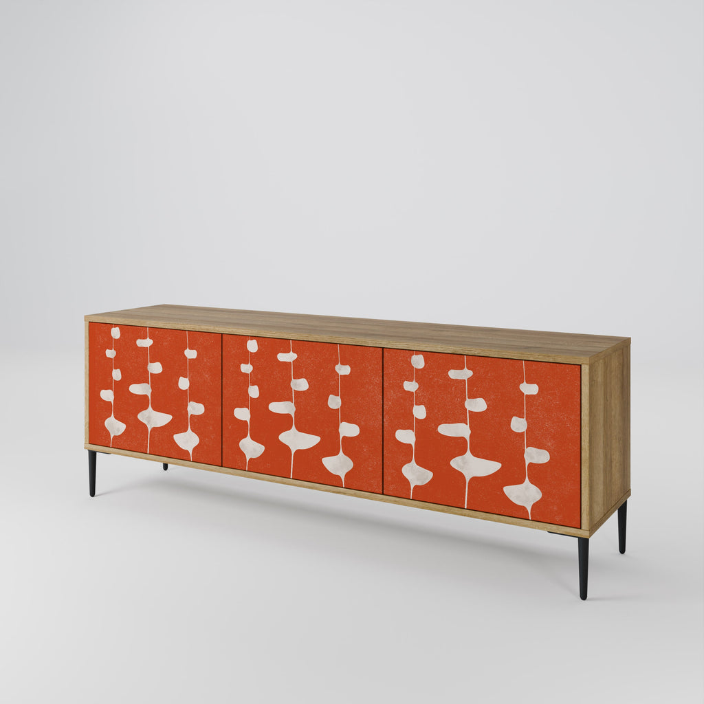 COURAGE MOLD Móvel de TV com 3 Portas em Efeito Carvalho