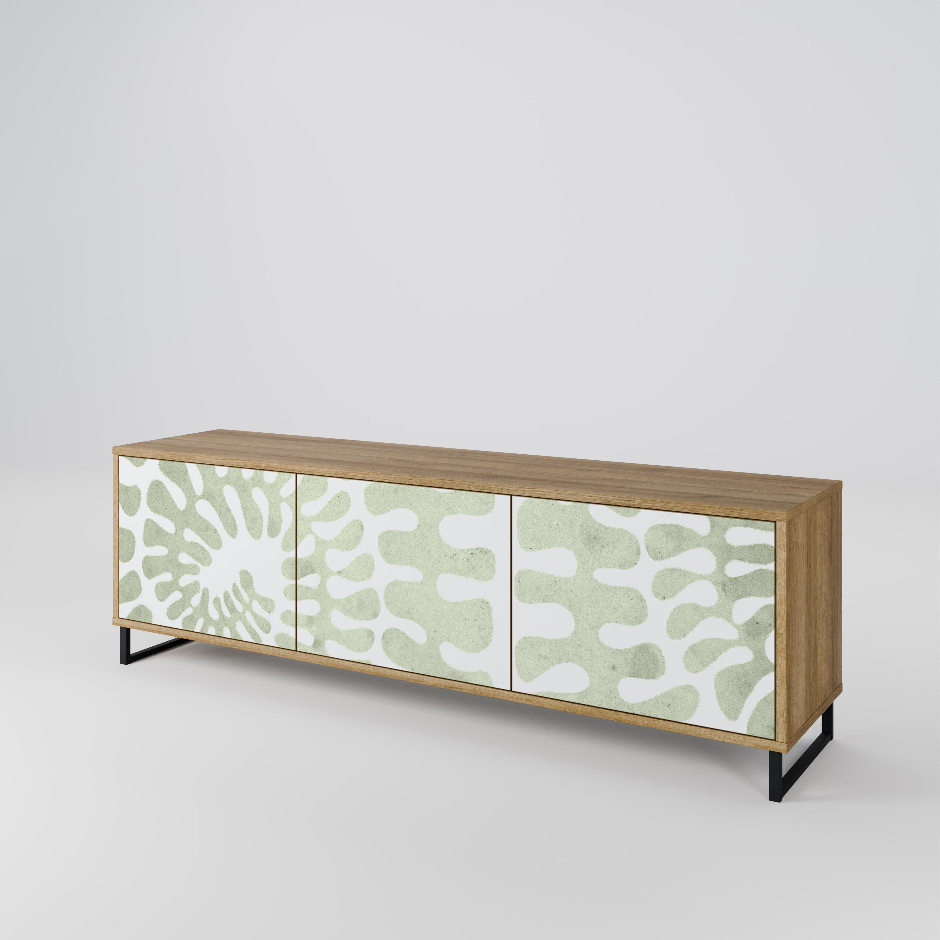 HELIX DANCE Móvel de TV com 3 Portas em Efeito Carvalho