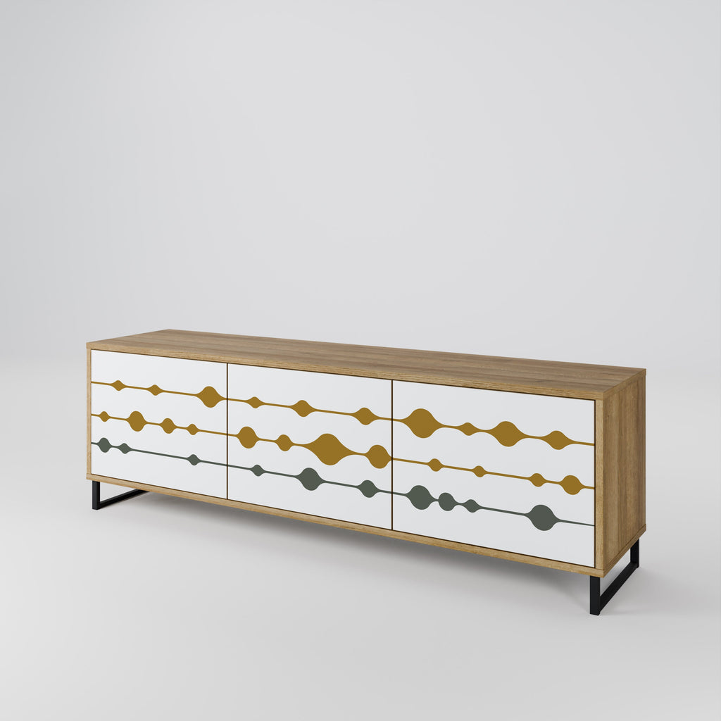 VIVID TONE Móvel de TV com 3 Portas em Efeito Carvalho