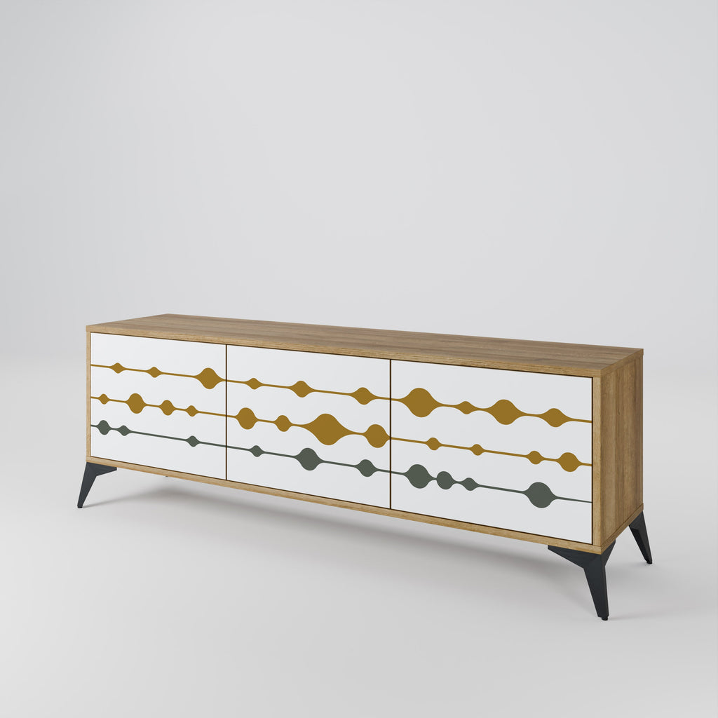 VIVID TONE Móvel de TV com 3 Portas em Efeito Carvalho