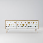 VIVID TONE Móvel de TV com 3 Portas em Efeito Carvalho