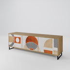 SPACE AROUND Móvel de TV com 3 Portas em Efeito Carvalho