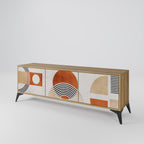 SPACE AROUND Móvel de TV com 3 Portas em Efeito Carvalho