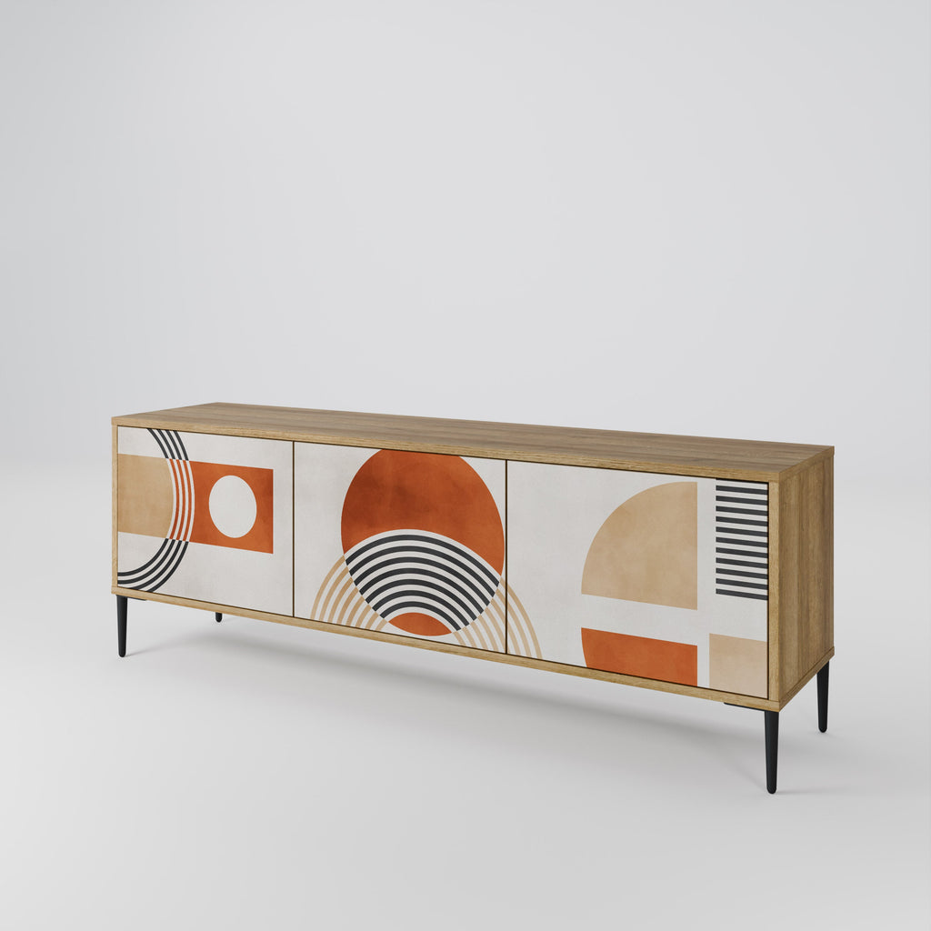 SPACE AROUND Móvel de TV com 3 Portas em Efeito Carvalho