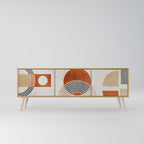 SPACE AROUND Móvel de TV com 3 Portas em Efeito Carvalho