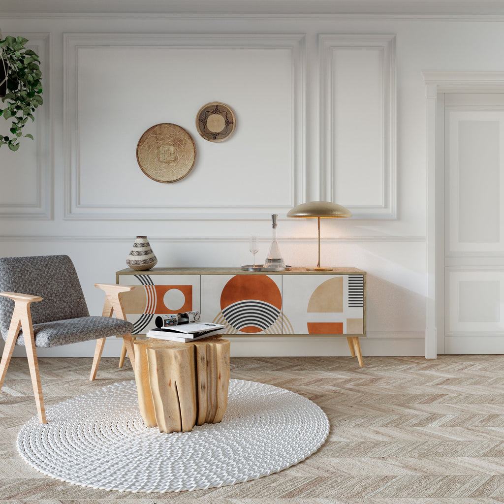 SPACE AROUND Móvel de TV com 3 Portas em Efeito Carvalho