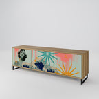 KANAGAWA BEAUTY Móvel de TV com 3 Portas em Efeito Carvalho